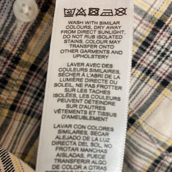 ASOS PLAID FLANNEL BUTTON DOWN LONG SLEEVE SHIRT SIZE MEDIUM - Picture 4 of 7